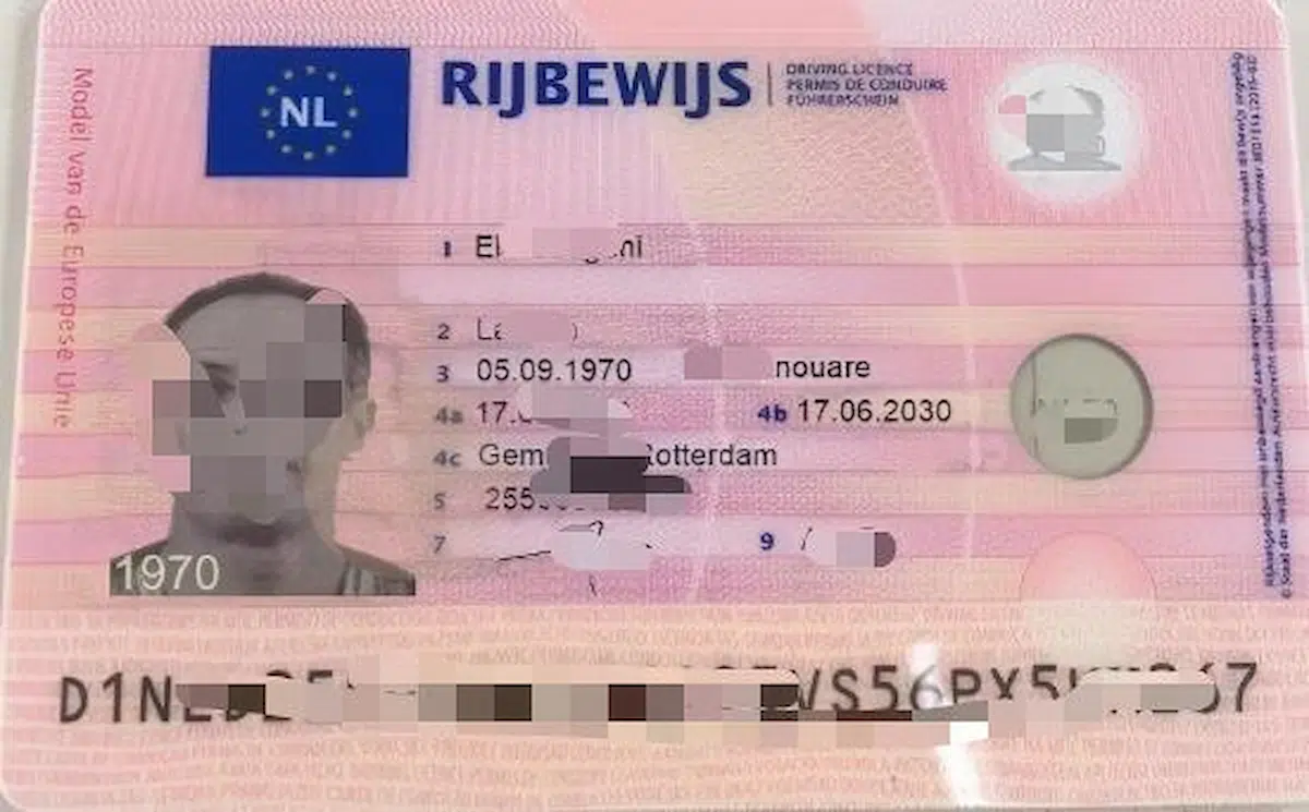Netherlands Custom ID physical sample