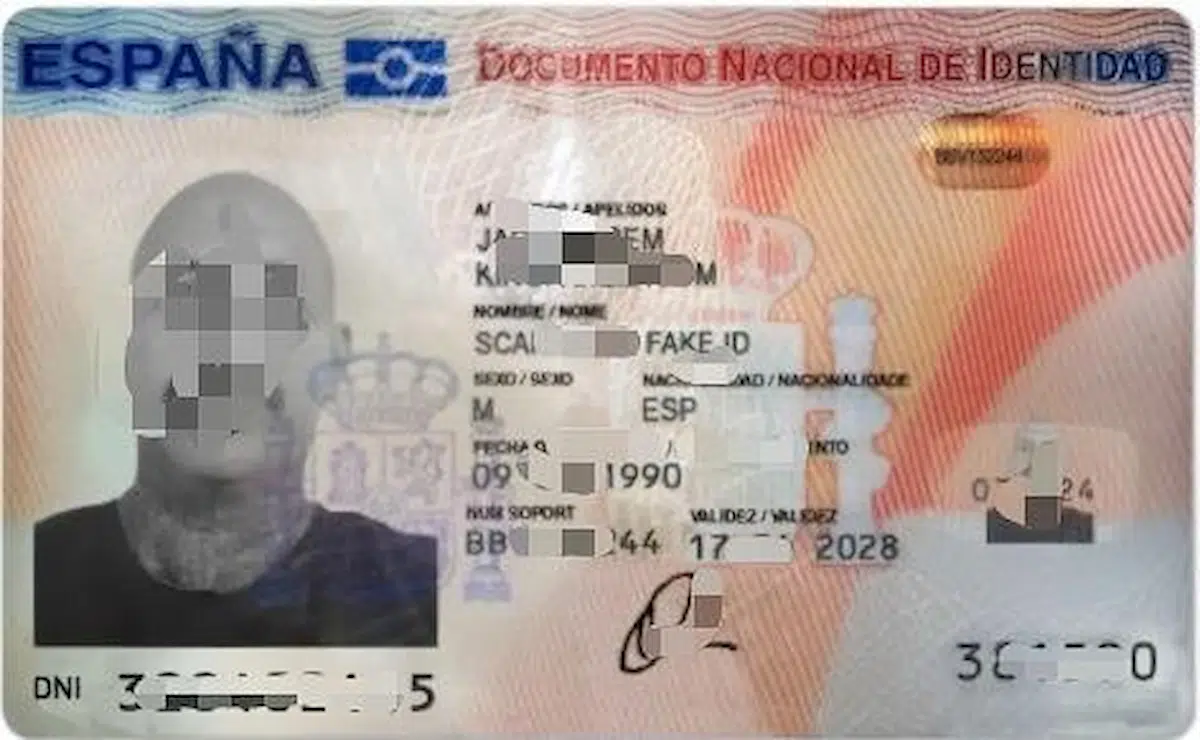 Spain Custom ID physical sample