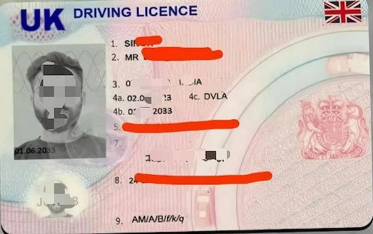 UK Custom Driving Licence Security Showcase